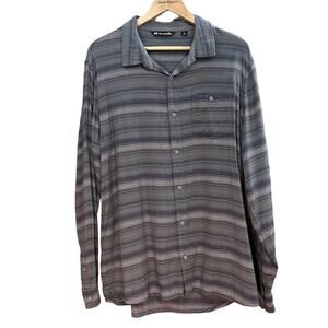 Travis Mathew Striped Button Long Sleeve Shirt‎ Size XLarge